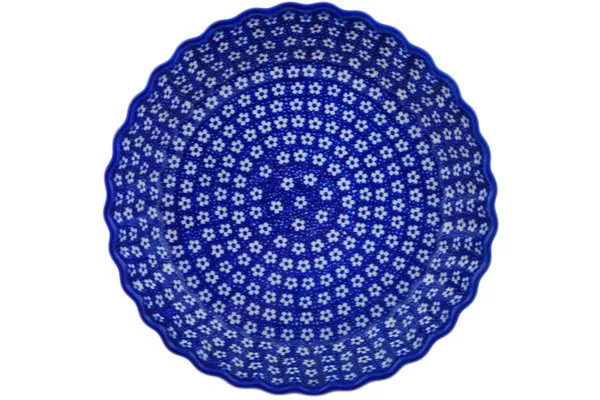 10" Fluted Pie Dish - Azul Garden