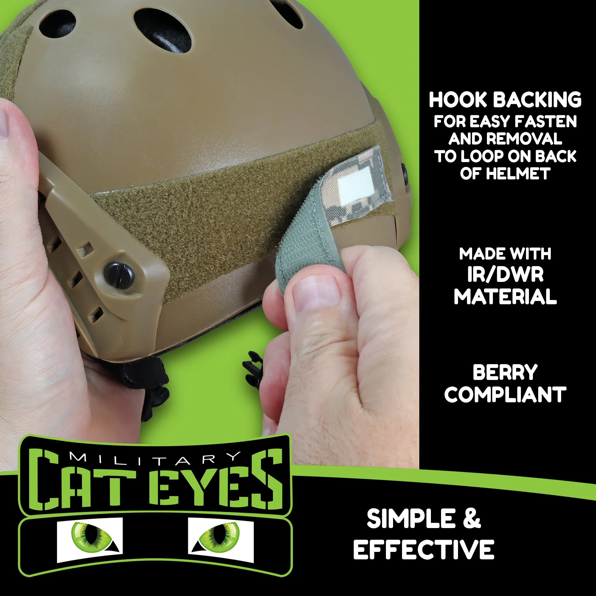A-TACS AT-X Military Helmet Cat Eye Band