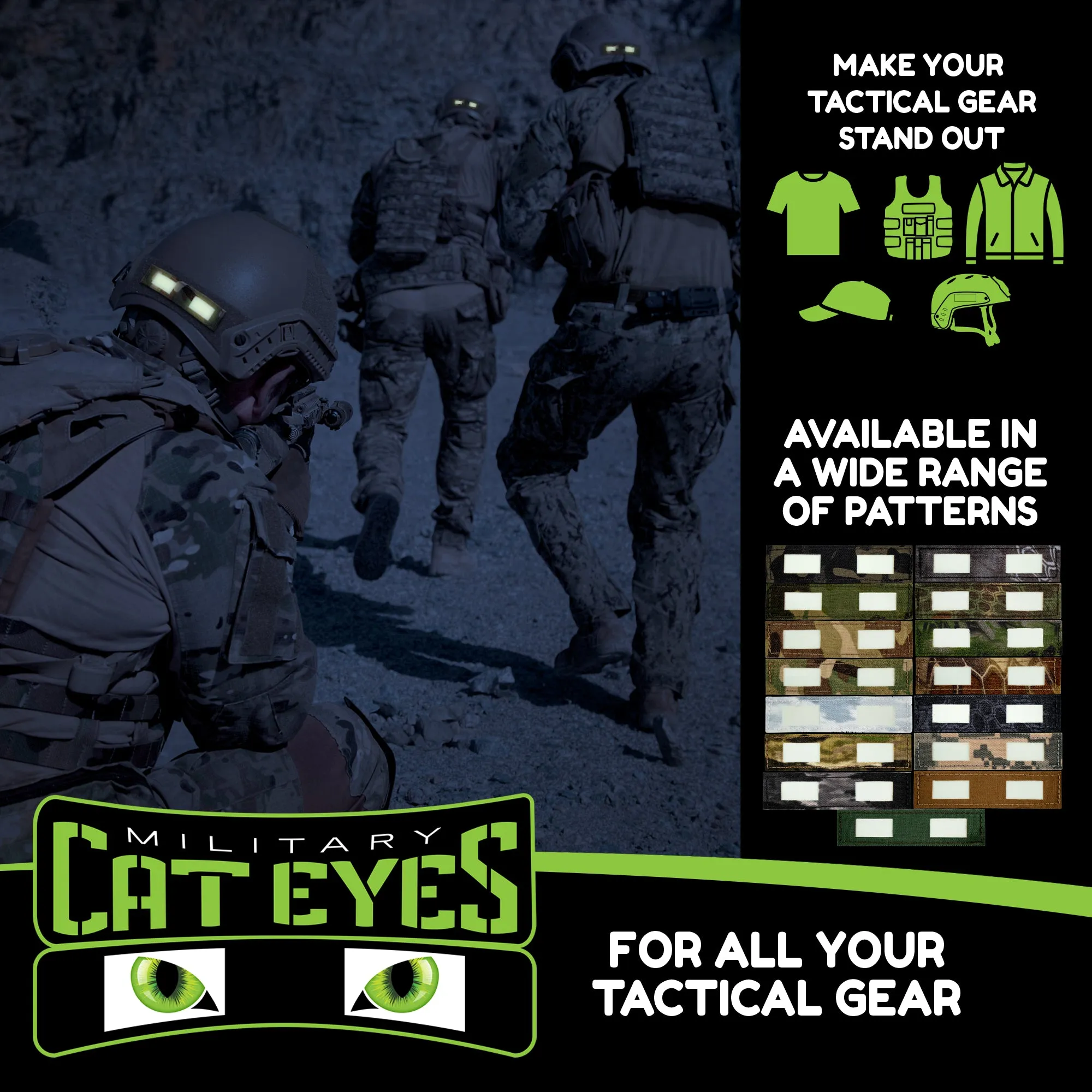 A-TACS AT-X Military Helmet Cat Eye Band