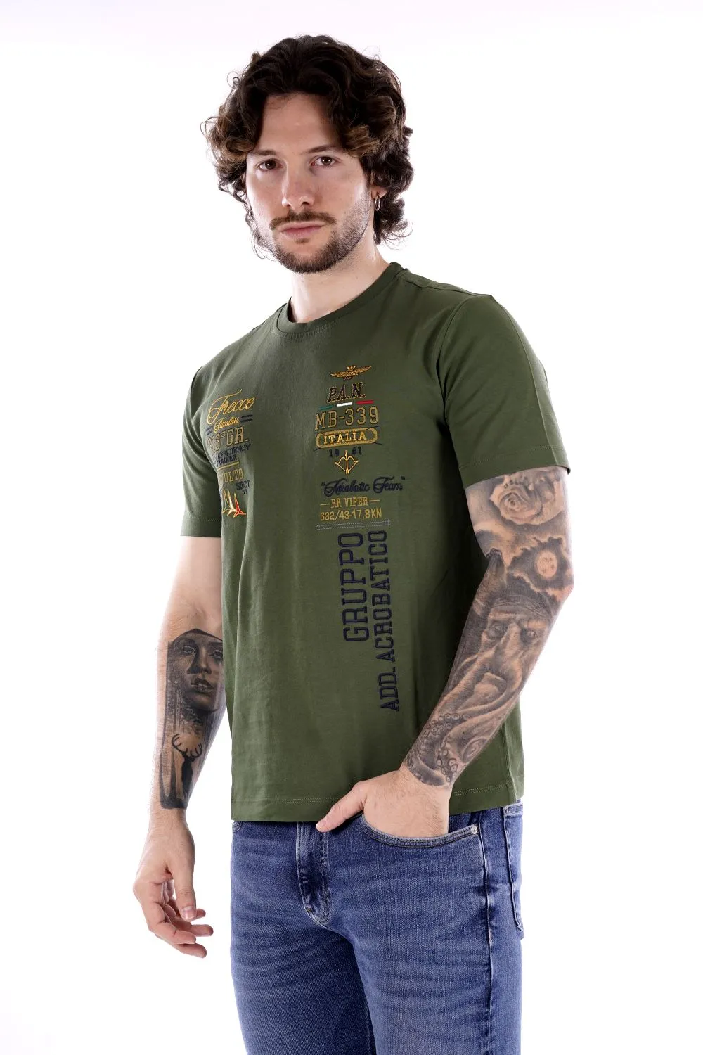 Aeronautica Militare T-shirt Verde Da Uomo