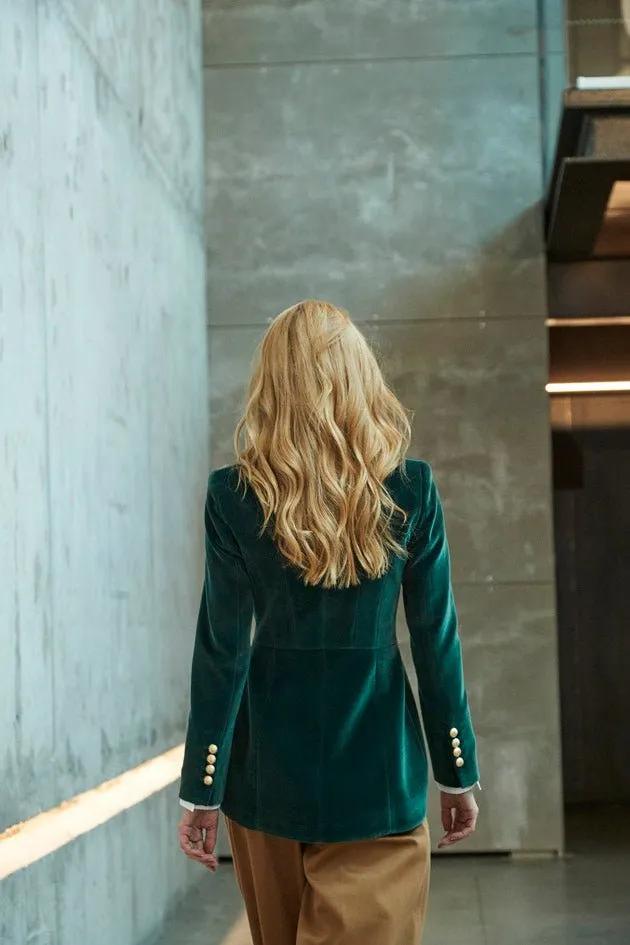 BLAZER VERDE TERCIOPELO PIERRE