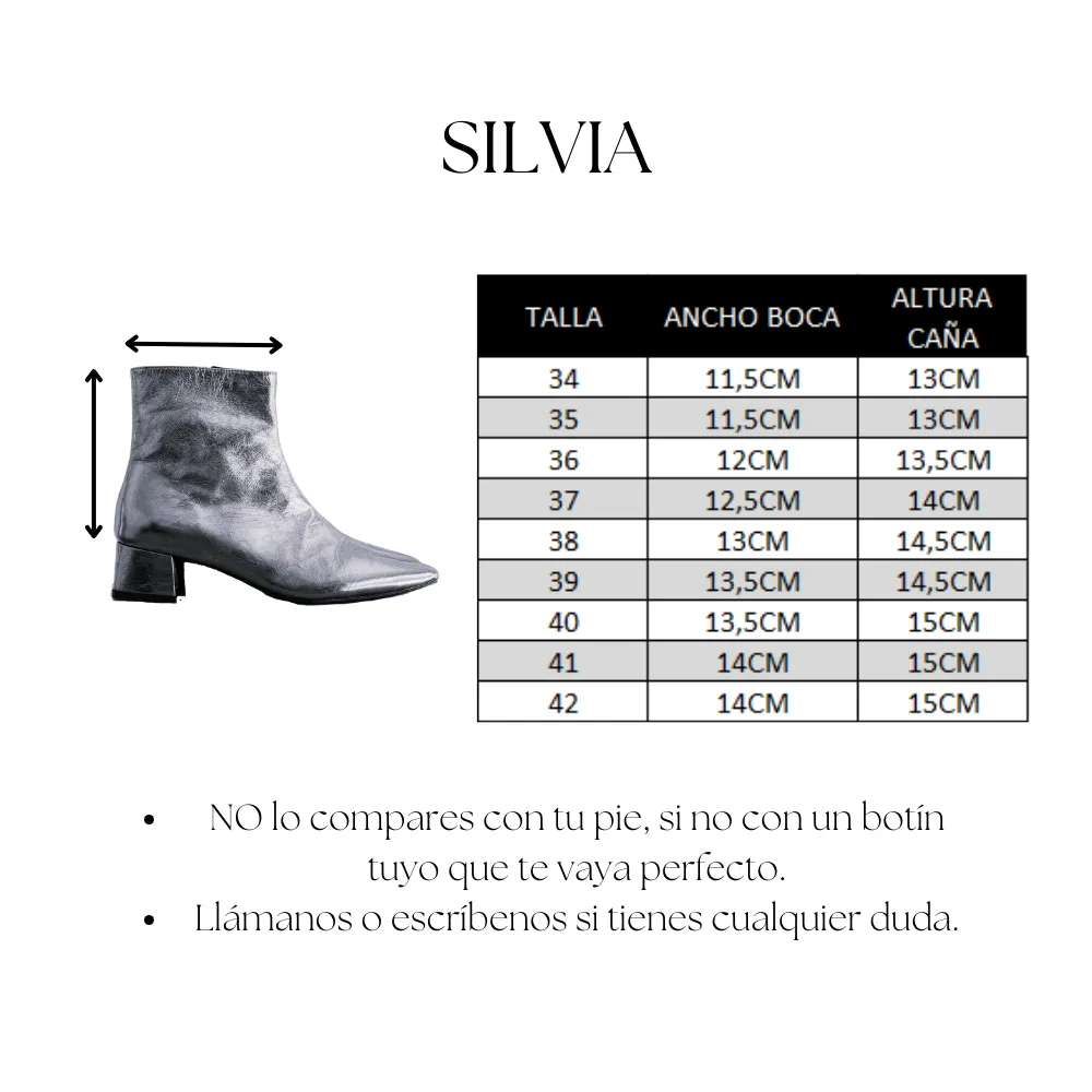 BOTÍN SILVIA PIEL LAMINADA ORO TACÓN 4CM