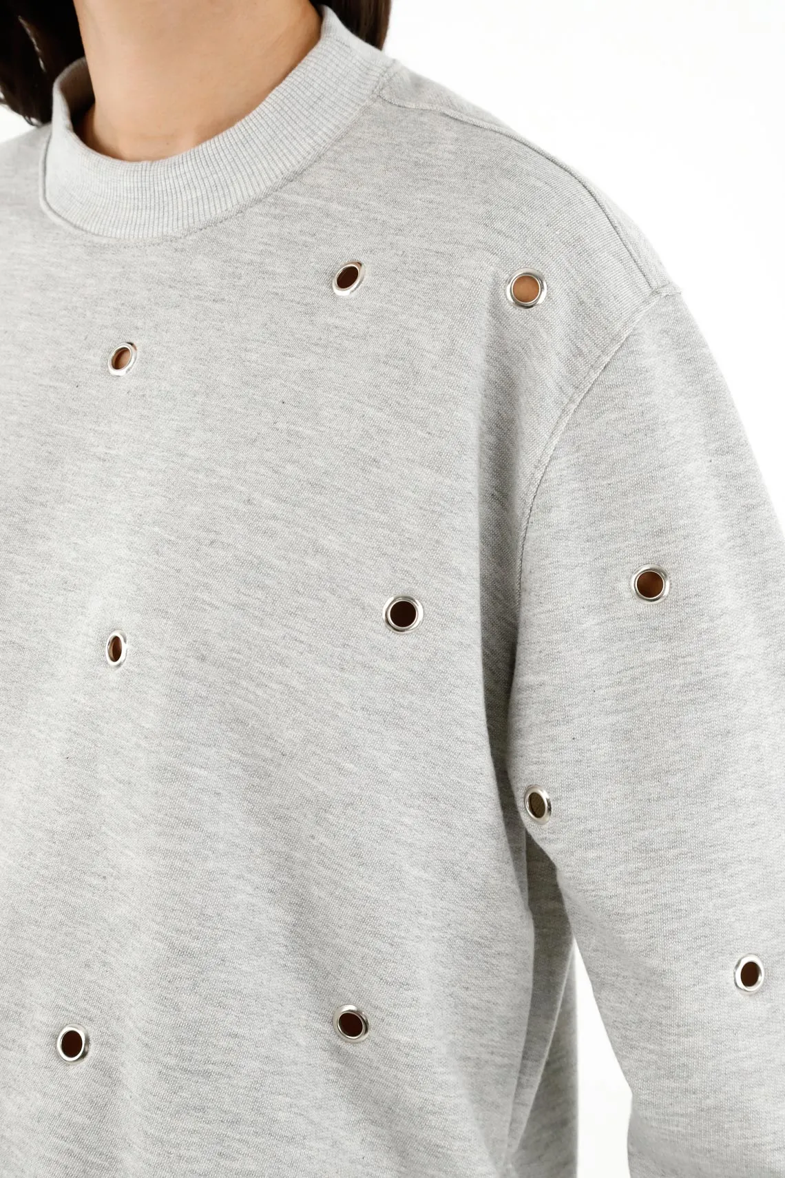 Buzo oversize gris para mujer