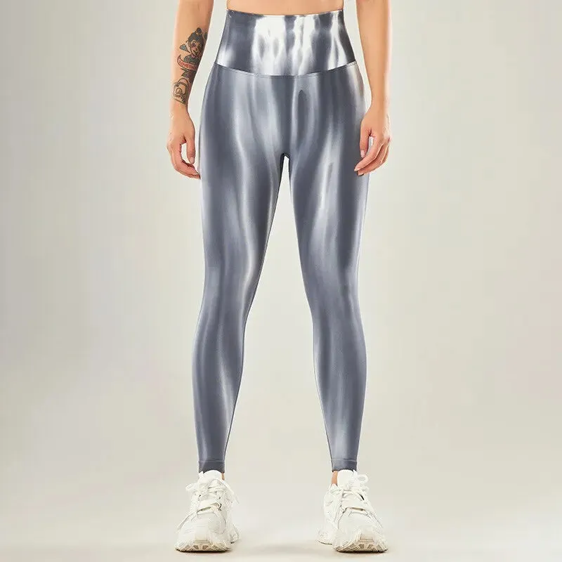 Calças Leggings Sem Costura - 3D gradiente