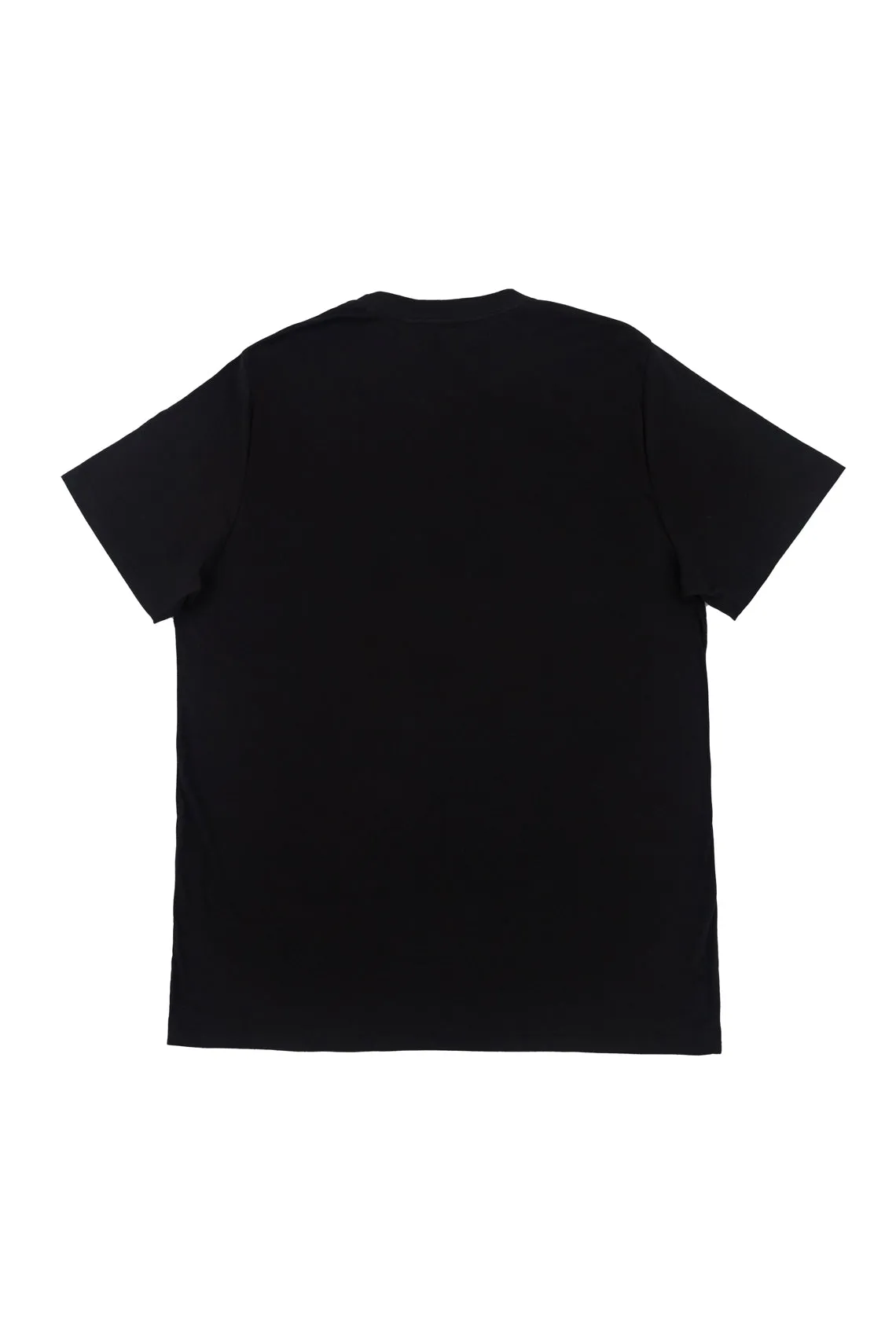 Camiseta negra de cuello redondo para hombre