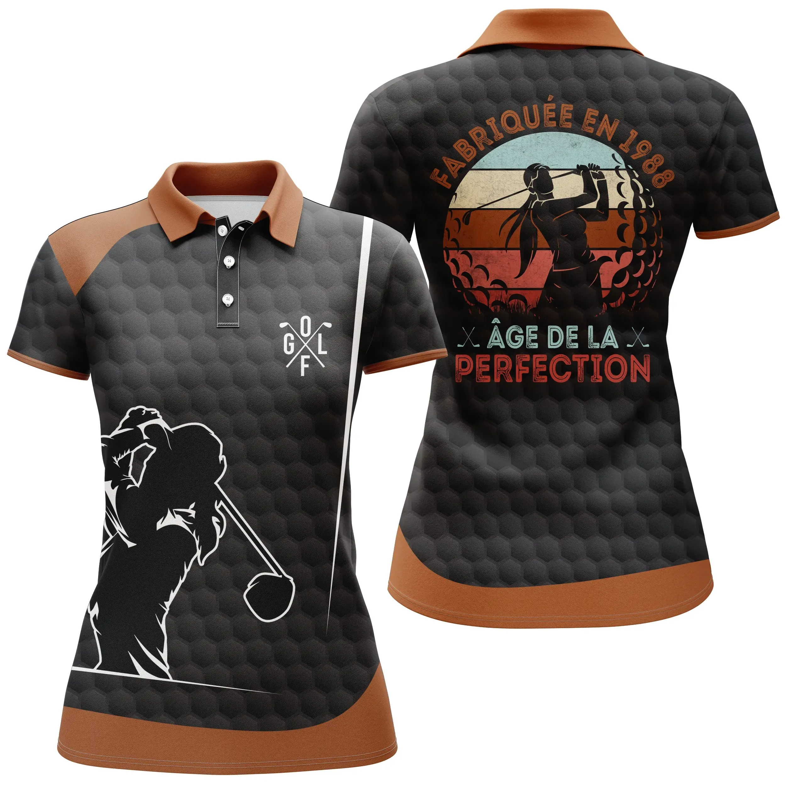 Chiptshirts - Polo De Golf, Cadeau Humour Pour Fans De Golf, Anniversaire 1988, Polo de Sport Homme et Femme, Fabriqué en 1988 - Âge de la Perfection - CTS27052220