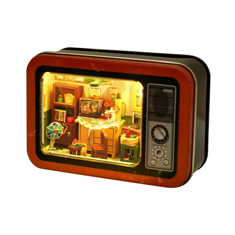 CUTEBEE  DIY Dollhouse Wooden Miniature Doll House With Furniture Toys For Children Christmas Gift