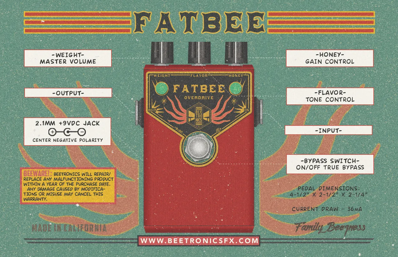 FATBEE Overdrive "Gradiente Branco" <p> Custom Series