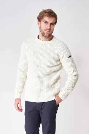 Round-Neck Wool and Fiber Nautical Sweater - A3406