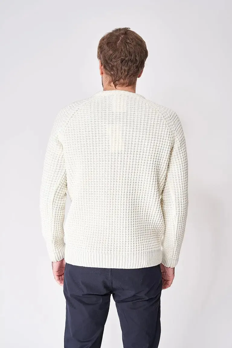 Round-Neck Wool and Fiber Nautical Sweater - A3406