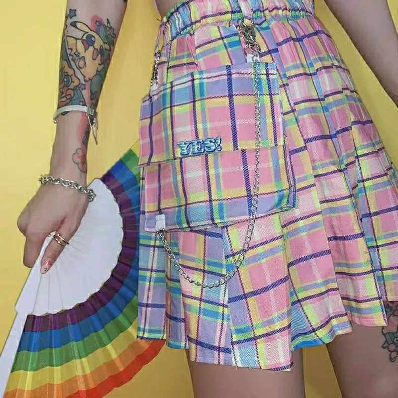 Jupe plaid Yes