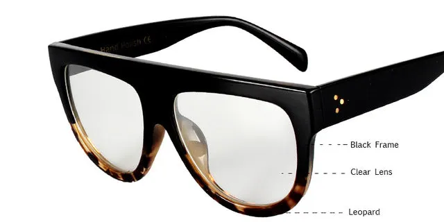 KEHU Woman Flat Top Oversized Sun Glasses Cat Eye Sunglasses Brand Designer oculos De Sol K9250