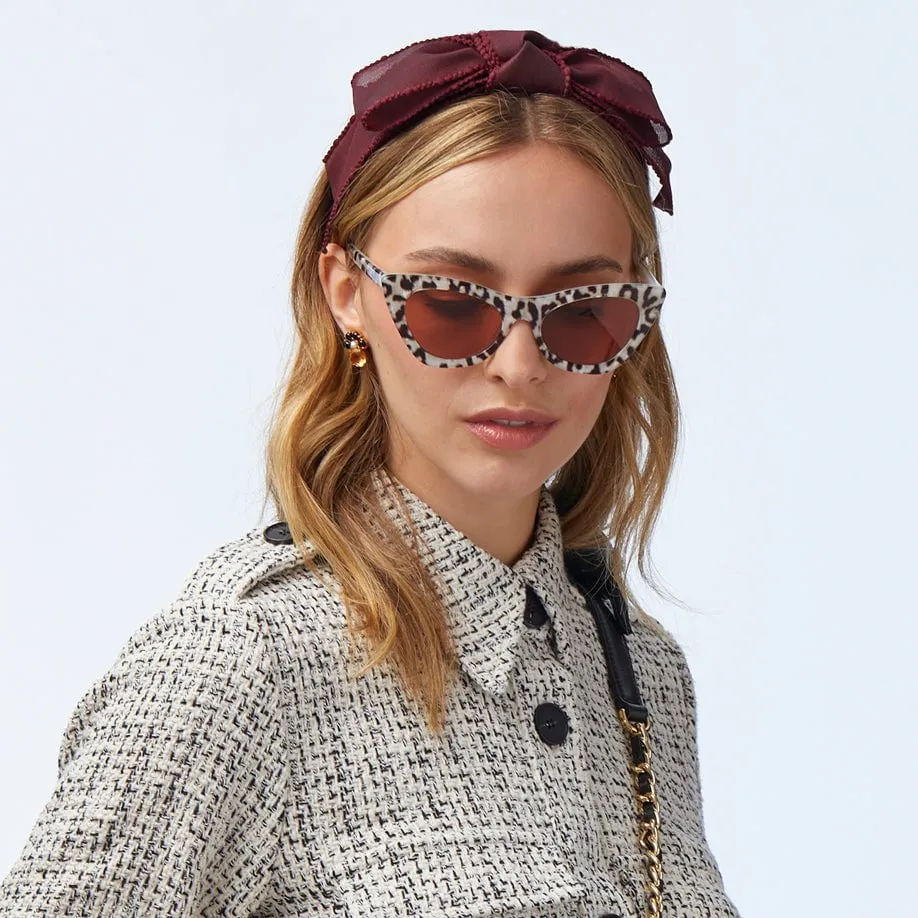 LEOPARD DOWNTOWN CAT-EYE SUNGLASSES