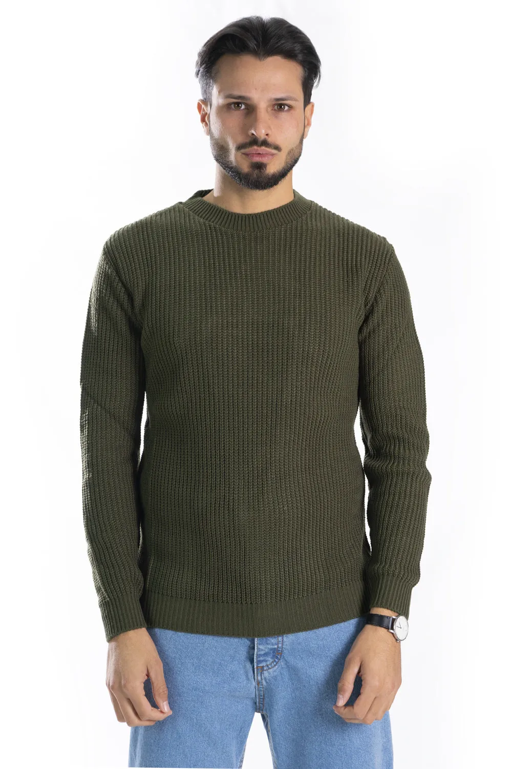 Maglione Uomo Tinta Unita con Trama art. MG88