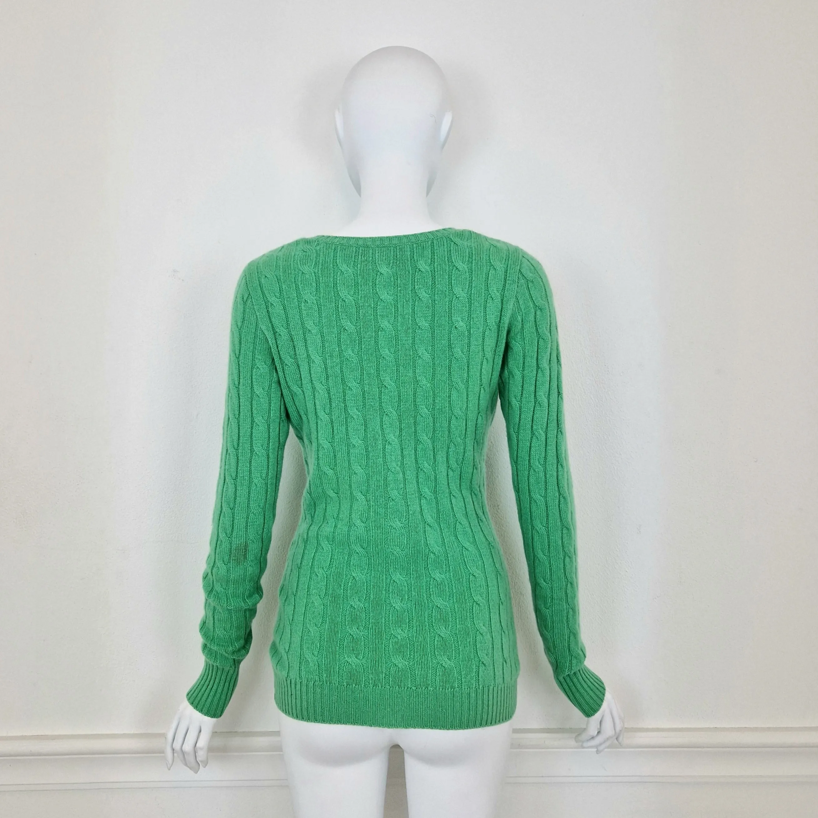 Maglione verde 100% cashmere