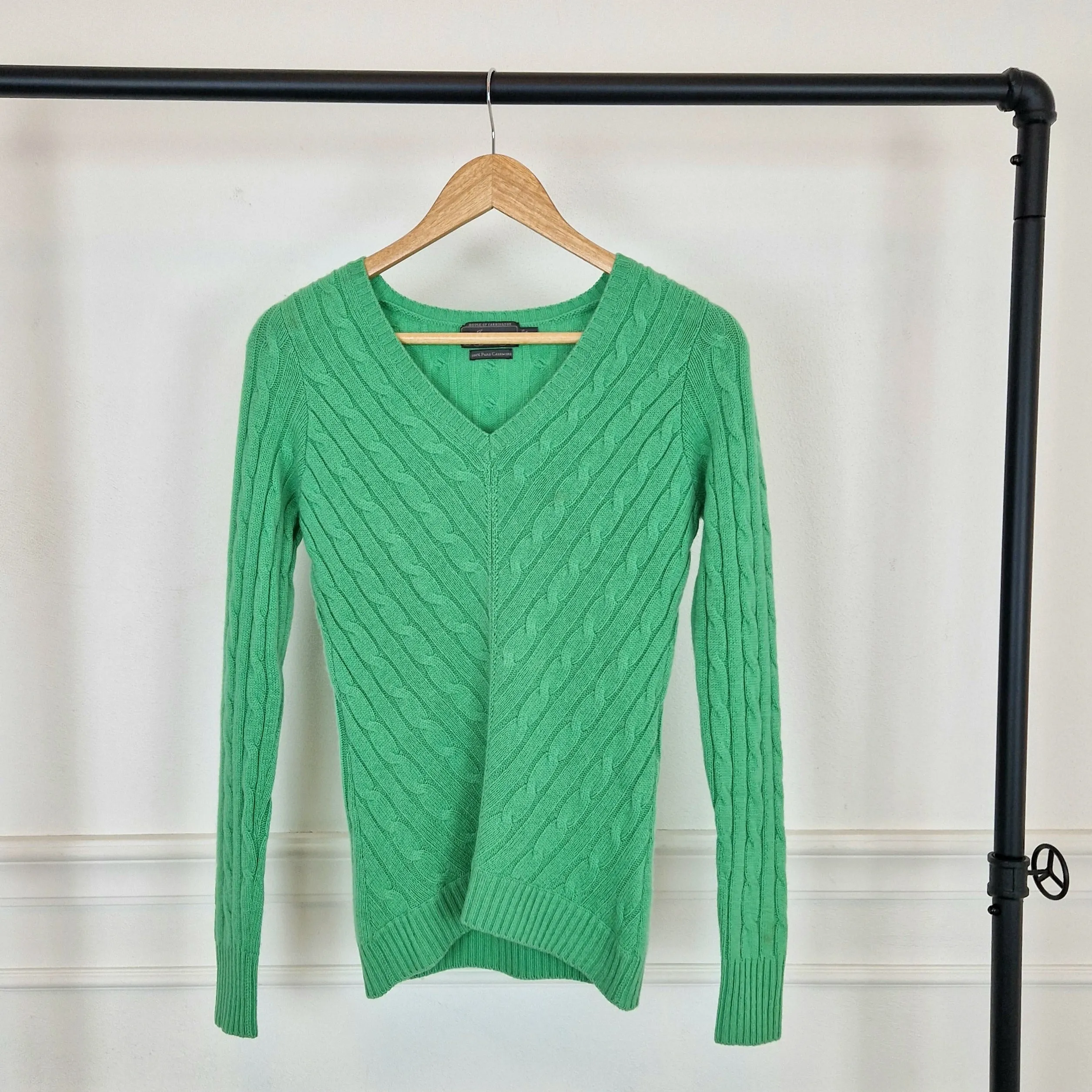 Maglione verde 100% cashmere