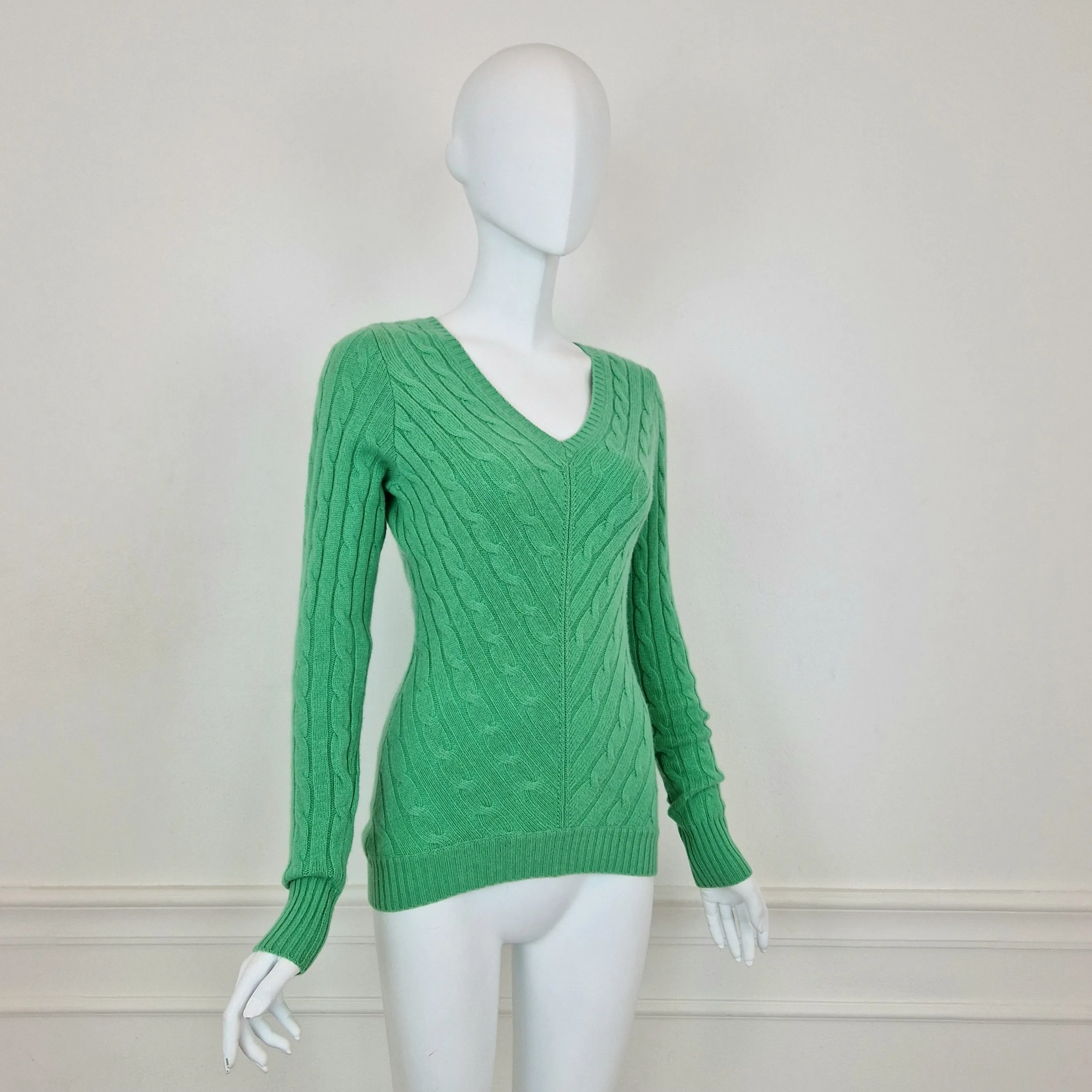 Maglione verde 100% cashmere