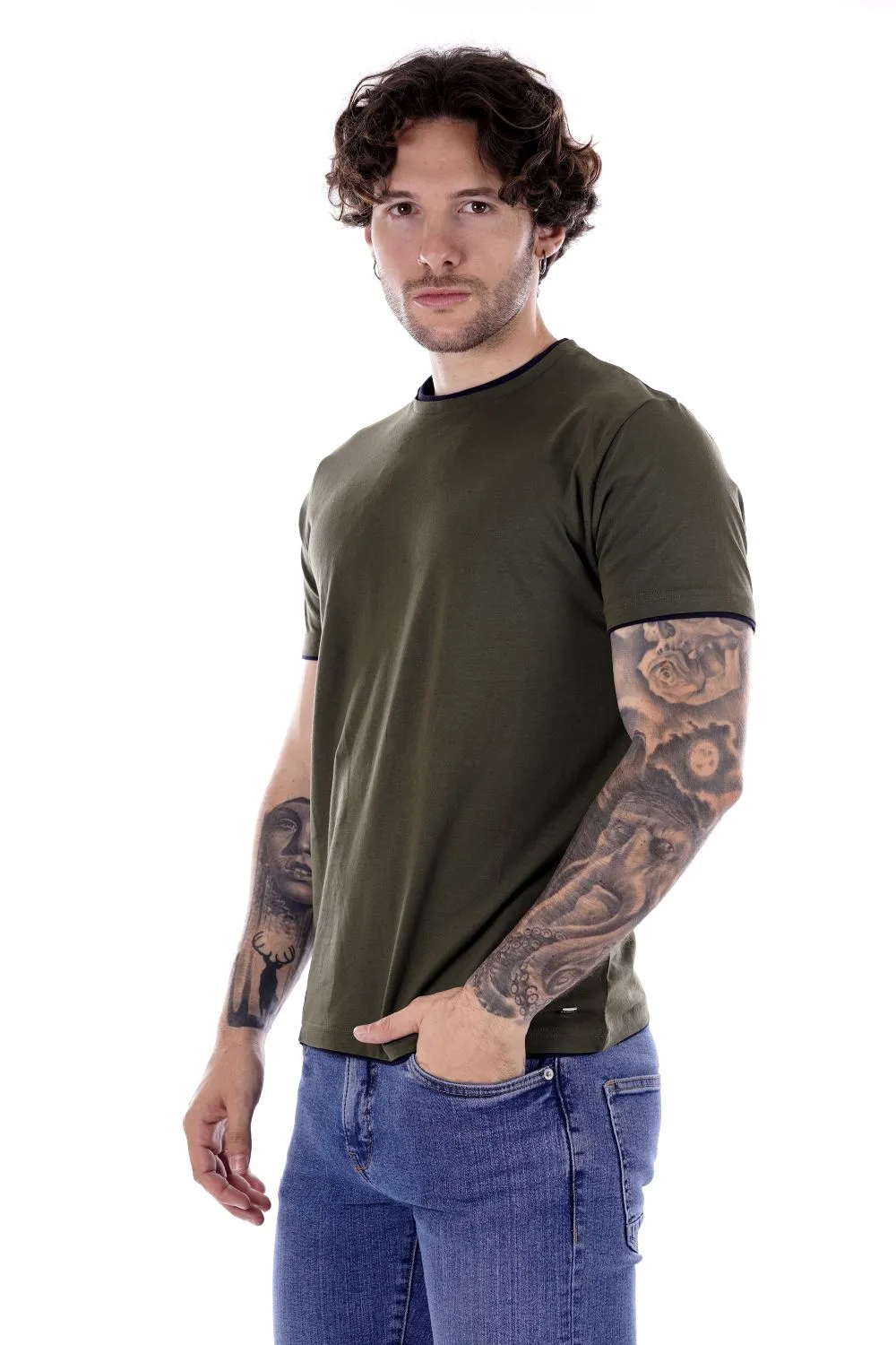 Mark Up T-shirt Verde Da Uomo