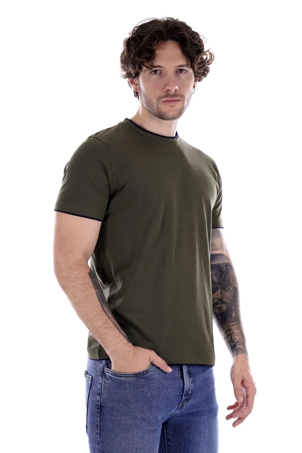 Mark Up T-shirt Verde Da Uomo