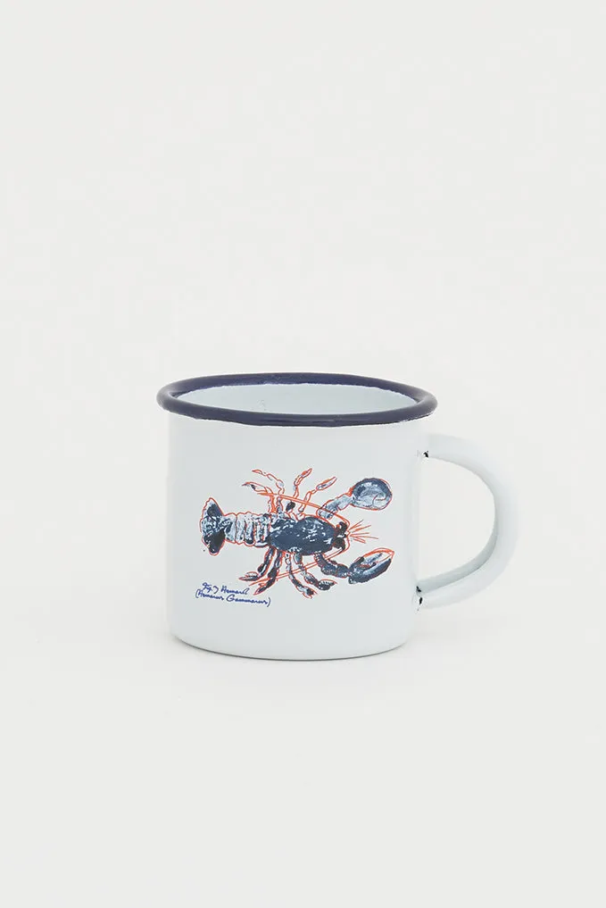 Mini mug en metal esmaltado langosta ø: 5 cm - h: 5 cm