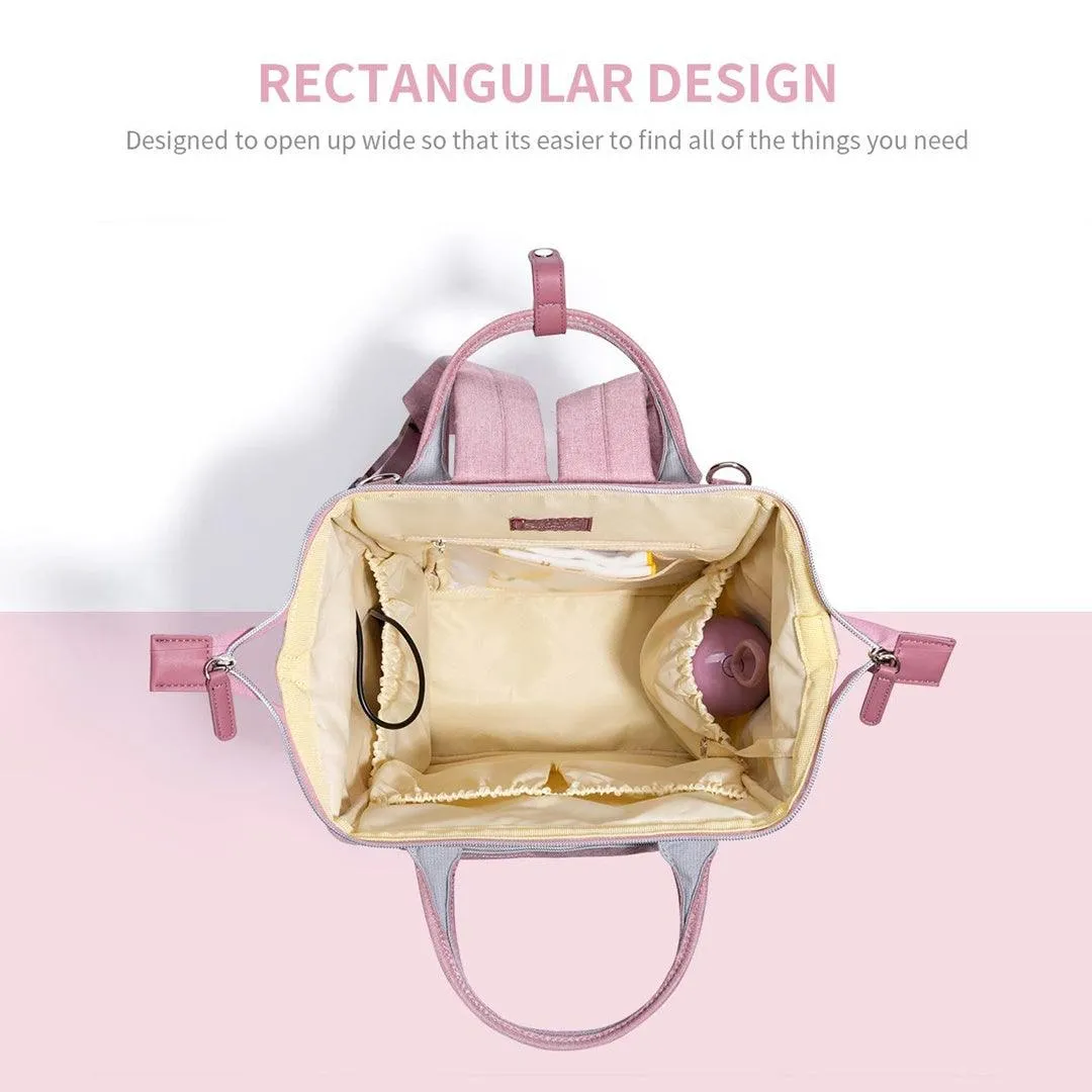 Mochila Maternidade Sunveno Com Entrada USB Rosa