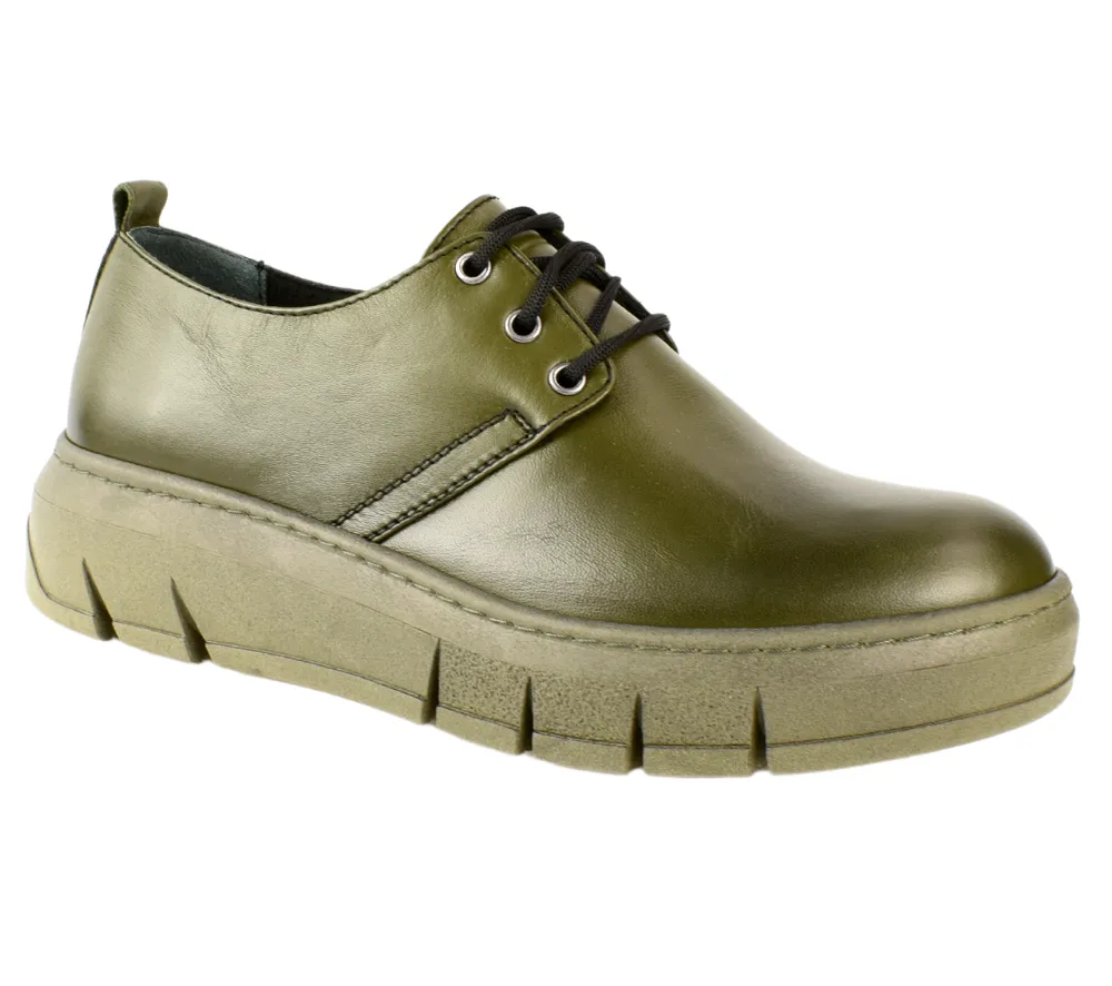 Pantofi sport, dama, ANNA VIOTTI, 745-18 verde, piele naturala