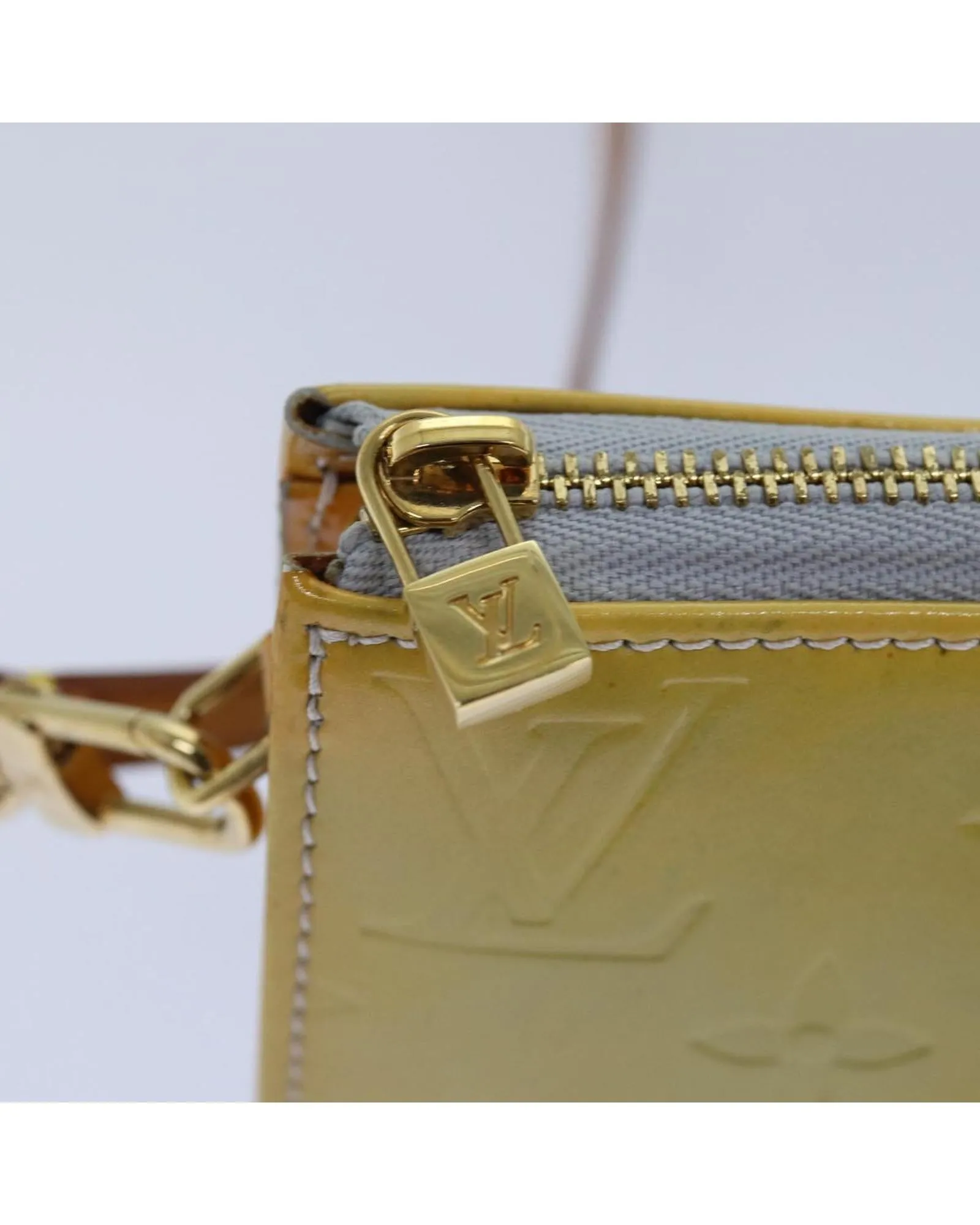 Patent Leather Accessory Pouch with Monogram Vernis Print