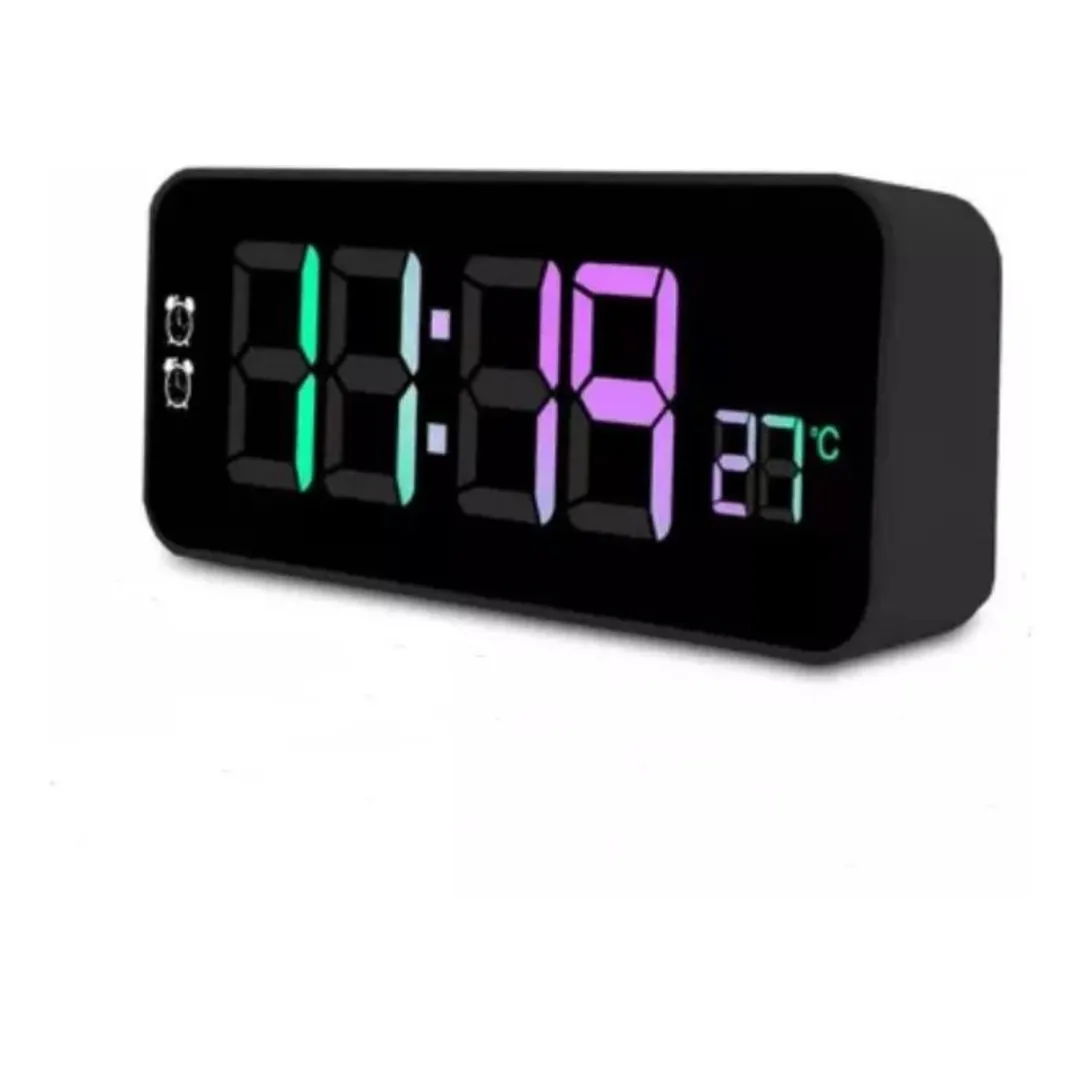 Relógio Despertador Digital Led Quarto Alarme Temperatura Cor Aleatório