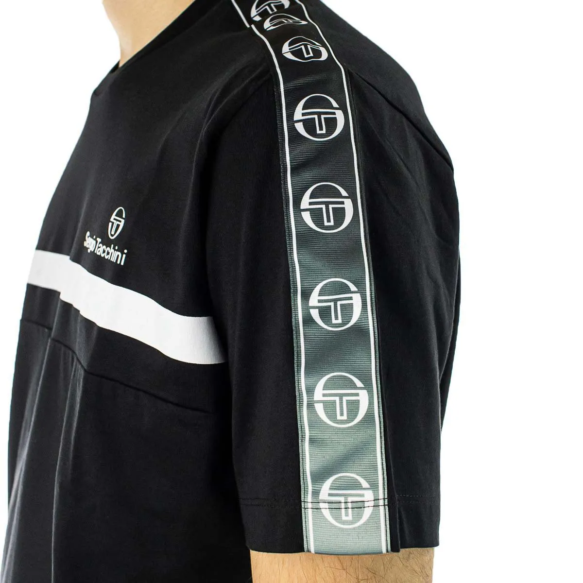 Sergio Tacchini Gradiente CO T-Shirt 40538-502 - schwarz-weiss