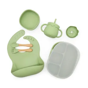 Set Alimentación October Silicona Verde, Bebesit