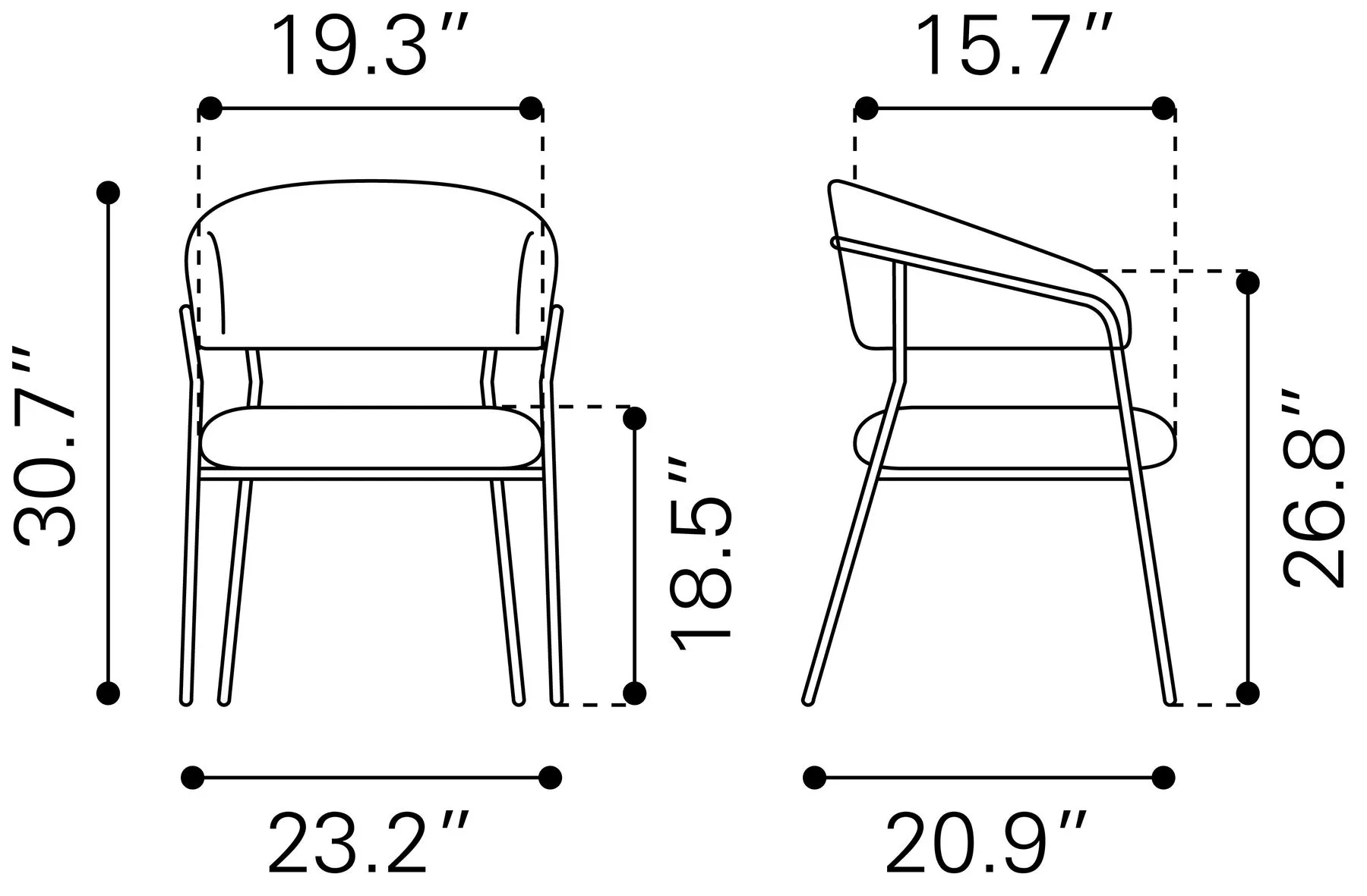 Silla de Comedor Josephine - Blanco