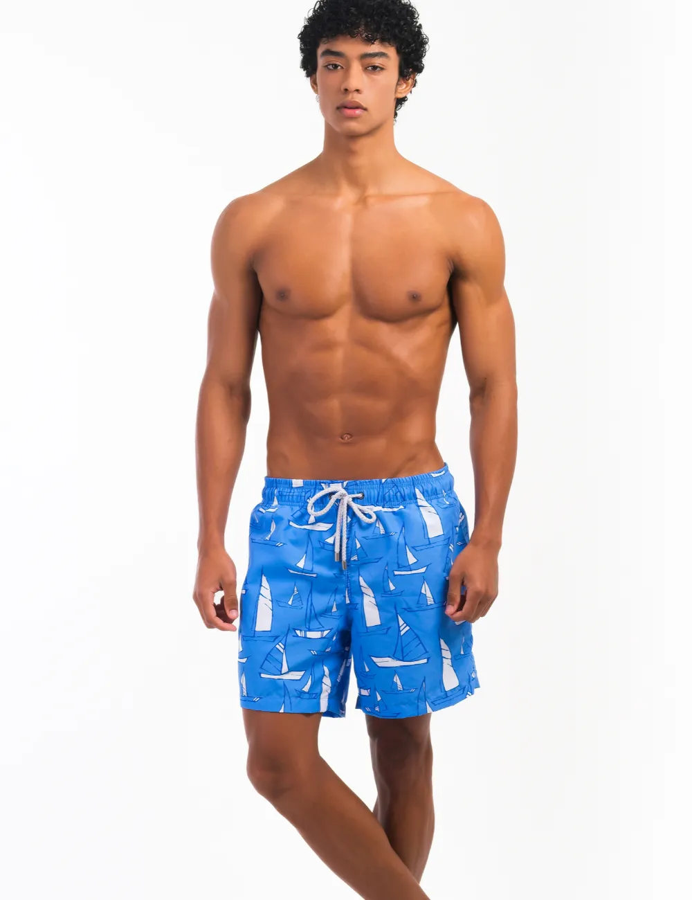 Swim Short Estampado Velejar Azul