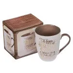 TAZA THE LORD IS MY STRENGTH CERAMIC COFFEE MUG