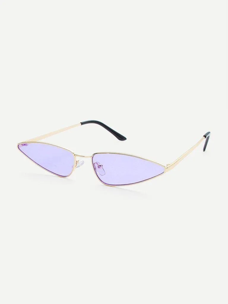 Tinted Lens Metal Frame Sunglasses
