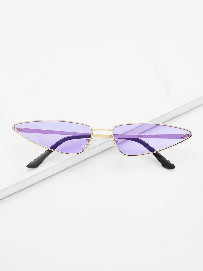 Tinted Lens Metal Frame Sunglasses